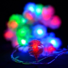 Гірлянда нитка 40LED з насадкою їжачок 40 LED RGB 