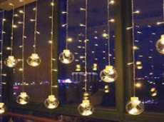 Штора 120LED кулька прозора тепле світло XM-2 