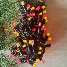 Гірлянда нитка 100LED 100LED AA Жовто червоне світло 
